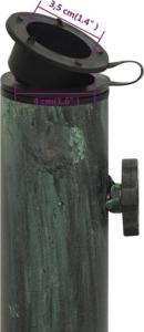 vidaXL Podstawa pod parasol, zielona, 40x40x32 cm, żeliwo 8