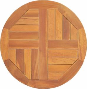 vidaXL Blat stołu, lite drewno tekowe, okrągły, 2,5 cm, 50 cm 1