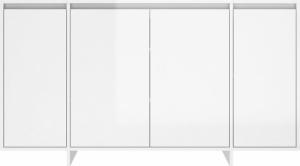 vidaXL Komoda, biała, wysoki połysk, 135 x 41 x 75 cm, płyta wiórowa 5