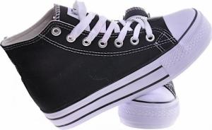 Wysokie czarne trampki na platformie /E8-2 11564 T079/ 37 5