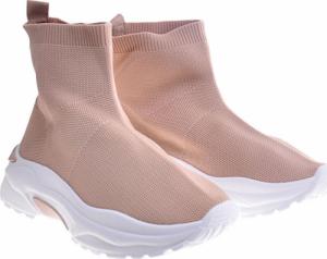 Trampki z wysoką cholewką Khaki /E8-2 11120 W206/ 38 7