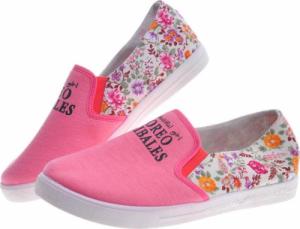 Pantofelek24 Kolorowe damskie tenisówki slip on Różowe /E5-3 4920 S098/ 39 5