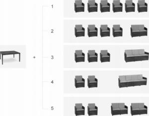 Corciano Zestaw Mebli Ogrodowych KING EUROHIT Garden 8 6