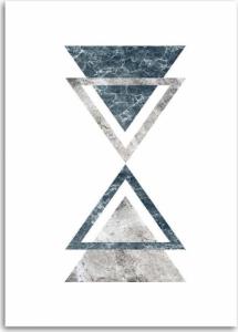 CaroGroup OBRAZ DO BIURA Abstrakcja marmur trójkąty 70x100 1