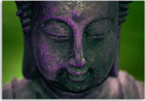 CaroGroup Buddha ZEN OBRAZ ŚCIENNY Symbol wiara lila 100x70 1