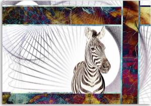 CaroGroup OBRAZ DO POKOJU DZIECKA Zebra Zwierzęta 100x70 1