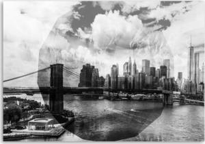 CaroGroup OBRAZ NA ŚCIANĘ Nowy Jork czarno biały 100x70 1