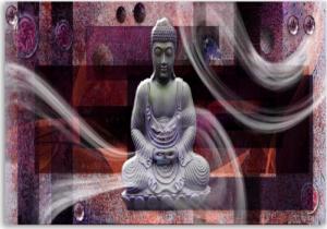 CaroGroup NOWOCZESNY OBRAZ NA PŁÓTNIE Buddha Religia 100x70 1