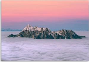 CaroGroup OBRAZ NA PŁÓTNIE Nowoczesny Góry chmury 100x70 1