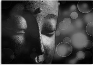 CaroGroup OBRAZ DEKORACYJNY Buddha Zen czarno biały 100x70 1