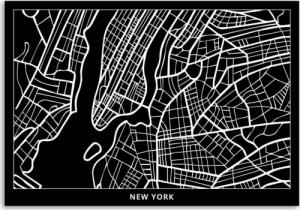 CaroGroup OBRAZ DO BIURA Nowy Jork Plan Miasta 100x70 1
