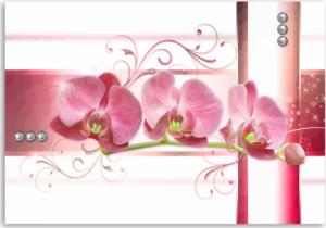 CaroGroup OBRAZ DO SALONU Storczyk Kwiat Różowy 100x70 1