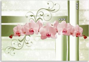 CaroGroup OBRAZ CANVAS Różowy Kwiat Storczyki 100x70 1