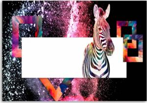 CaroGroup OBRAZ DZIECIĘCY Zebra Zwierzęta 100x70 1