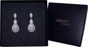 KOKONET Kolczyki ślubne wiszące migdały SWAROVSKI piękne 1