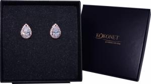 KOKONET KOLCZYKI delikatne ślubne KLIPSY rose gold 1