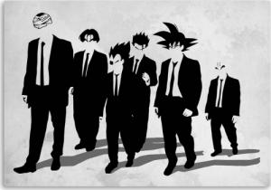 CaroGroup OBRAZ MŁODZIEŻOWY Anime Czarno Biały 100x70 1
