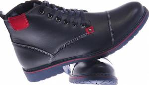 Buty trekkingowe męskie Pantofelek24 Eleganckie botki męskie ocieplane Granatowe /G2-2 10439 S634/ 44 2