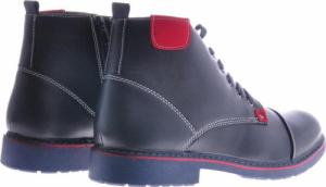 Buty trekkingowe męskie Pantofelek24 Eleganckie botki męskie ocieplane Granatowe /G2-2 10439 S634/ 44 4