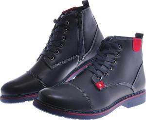 Buty trekkingowe męskie Pantofelek24 Eleganckie botki męskie ocieplane Granatowe /G2-2 10439 S634/ 44 7