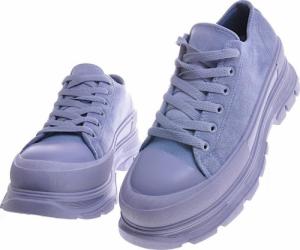 Pantofelek24 Niebieskie buty damskie na platformie /F6-3 11469 W203/ 40 3