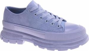Pantofelek24 Niebieskie buty damskie na platformie /F6-3 11469 W203/ 40 5