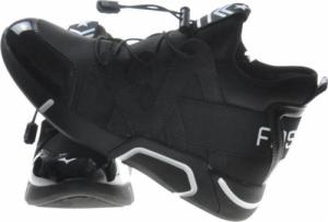 Modne damskie trampki sneakersy na koturnie Czarne /E8-2 7640 S797/ 36 7