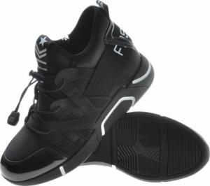 Modne damskie trampki sneakersy na koturnie Czarne /E8-2 7640 S797/ 36 8