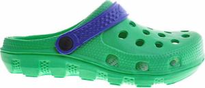 Pantofelek24 Gumowe klapki Zielone z paskiem /D8-1 10868 S097/ 31 2