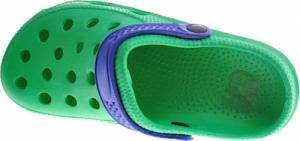 Pantofelek24 Gumowe klapki Zielone z paskiem /D8-1 10868 S097/ 31 3