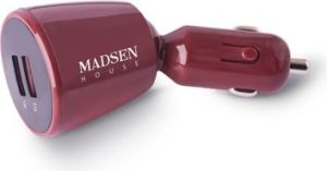 Ładowarka Madsen Ładowarka samochodowa Madsen House do iPhone czerwona - BRA001244 1