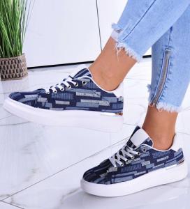 Granatowe trampki creepersy z wiązaniami /D4-3 11080 W204/ 39 2