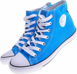 Wysokie niebieskie trampki /F2-1 11089 T100/ 38 4