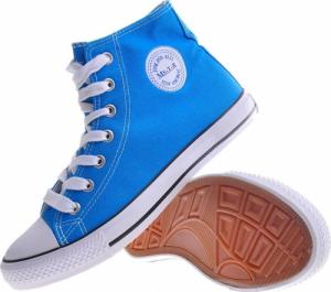 Wysokie niebieskie trampki /F2-1 11089 T100/ 38 8