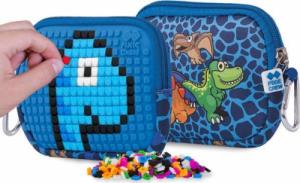 Piórnik Cass film Saszetka na Suwak Dinozaury z niebieskim panelem 2