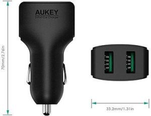 Ładowarka Aukey CC-S3 2x USB-A 4.8 A  (CC-S3) 4
