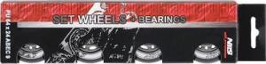 Nils Extreme PU 64x24 82A CZARNE MATOWE (4 szt.) + ABEC-9 (8 szt.) ZESTAW NILS EXTREME 5