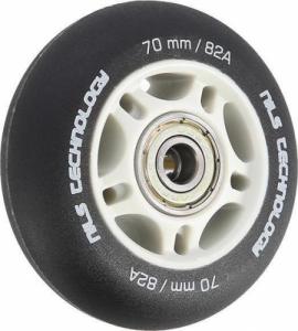 Nils Extreme PU 70x24 82A CZARNE MATOWE (4 szt.) + ABEC-9 (8 szt.) ZESTAW NILS EXTREME 2
