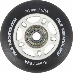 Nils Extreme PU 70x24 82A CZARNE MATOWE (4 szt.) + ABEC-9 (8 szt.) ZESTAW NILS EXTREME 3