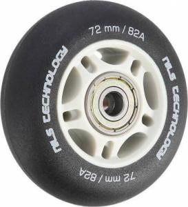Nils Extreme PU 72x24 82A CZARNE MATOWE (4 szt.) + ABEC-9 (8 szt.) ZESTAW NILS EXTREME 2