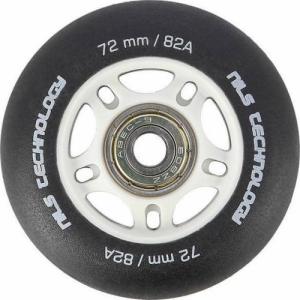 Nils Extreme PU 72x24 82A CZARNE MATOWE (4 szt.) + ABEC-9 (8 szt.) ZESTAW NILS EXTREME 3