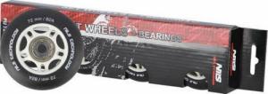 Nils Extreme PU 72x24 82A CZARNE MATOWE (4 szt.) + ABEC-9 (8 szt.) ZESTAW NILS EXTREME 4