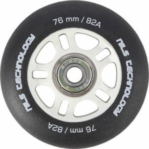 Nils Extreme PU 76x24 82A CZARNE MATOWE (4 szt.) + ABEC-9 (8 szt.) ZESTAW NILS EXTREME 2