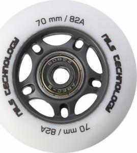 Nils Extreme PU 70x24 82A BIAŁE MATOWE (4 szt.) + ABEC-9 (8 szt.) ZESTAW NILS EXTREME 2