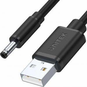 Kabel USB Unitek USB-A - DC 3.5 mm 1 m Czarny (Y-C495BK) 1