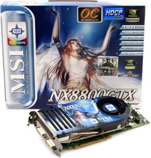 Karta graficzna MSI GeForce 8800 GTX 768MB NX8800GTX-T2D768E HD OC 768MB DDR3 384bit TV/DVI PCI-E (ver. OC 2