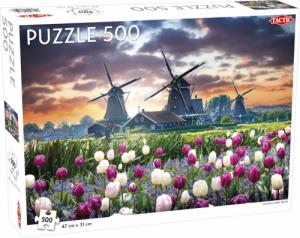 Tactic Games PUZZLE 500 LANDSCAPE OLD MILLS AND TULIPS 1