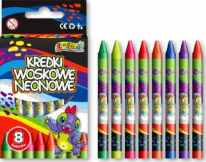 Penmate KREDKI WOSKOWE NEONOWE DINO PENMATE KOLORI PREMIUM 8 KOLORÓW 1