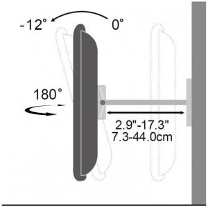 Techly Uchwyt Ścienny do telewizora TV/LCD 13-30 cali 23kg Obrotowy Biały (23844) 4