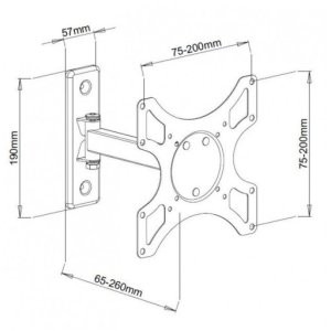 Techly Uchwyt ścienny ICA-LCD-2901WH 19'' - 37'' 3